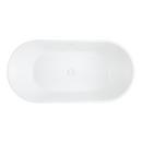 67 x 29-1/2 in. Freestanding Bathtub with Center Drain in White 