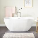 67 x 29-1/2 in. Freestanding Bathtub with Center Drain in White