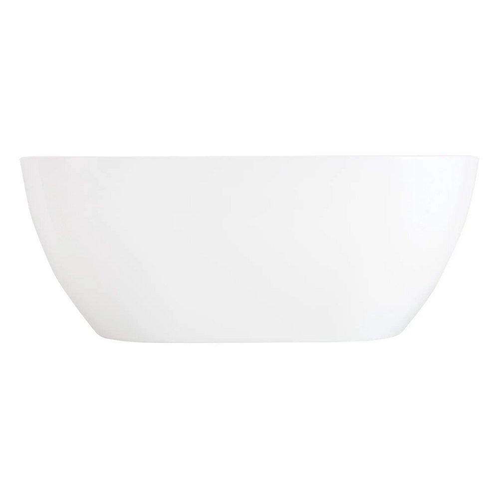 67 x 31-1/2 in. Freestanding Bathtub with Center Drain in White 