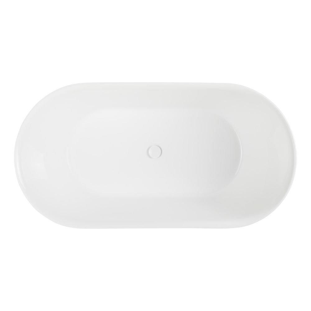 59 x 30 in. Freestanding Bathtub in White 