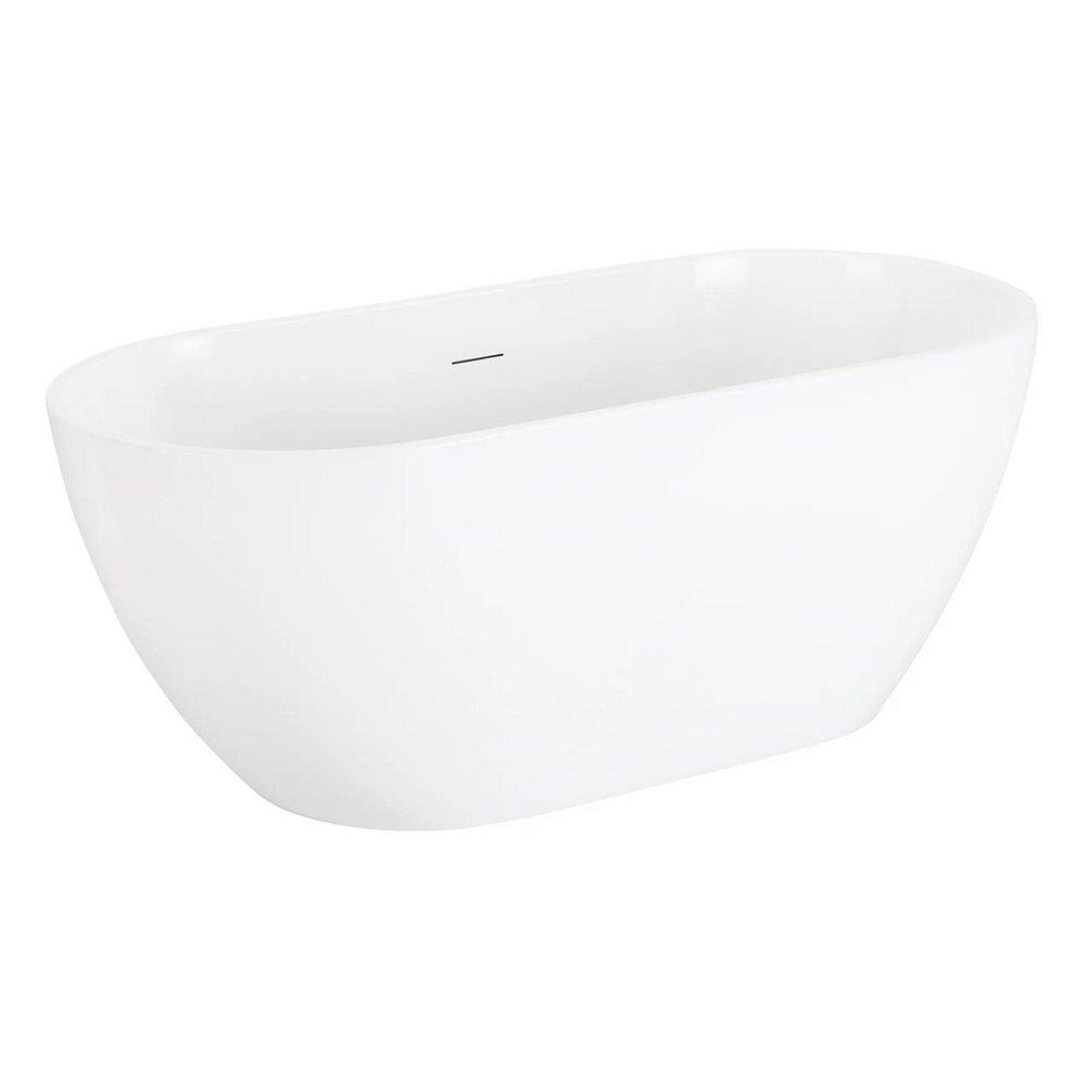 59 x 30 in. Freestanding Bathtub in White 