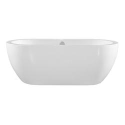 67 x 32 in. Oval Freestanding Soaker Bathtub with Center Drain in White