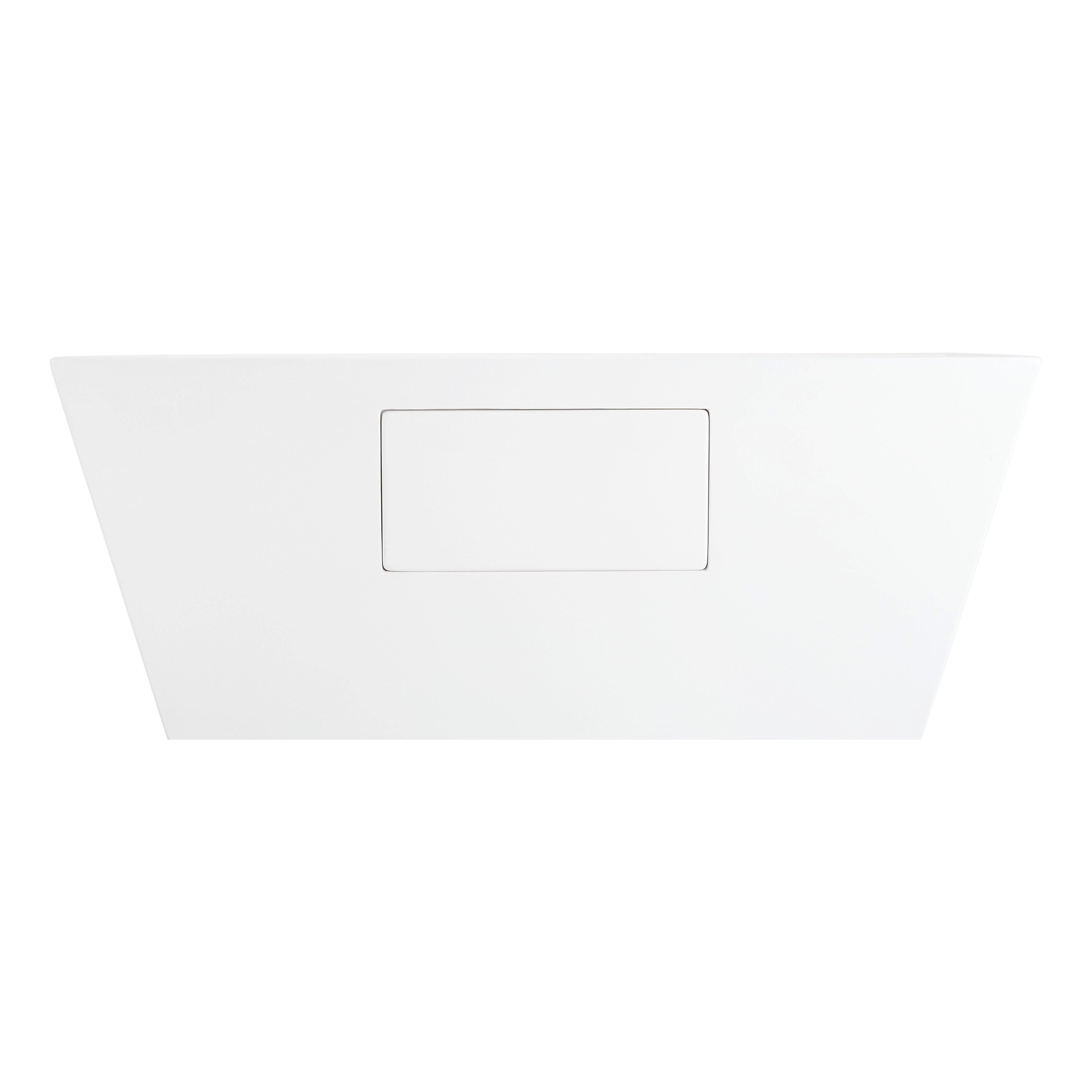 59 x 29-1/2 in. Freestanding Bathtub with Center Drain in White 