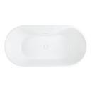59 x 29-1/2 in. Freestanding Bathtub with Center Drain in White 