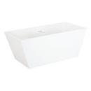 59 x 29-1/2 in. Freestanding Bathtub with Center Drain in White 