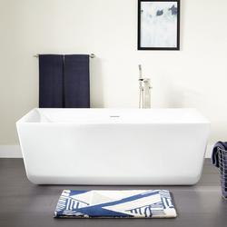 67 in. Freestanding Bathtub in White