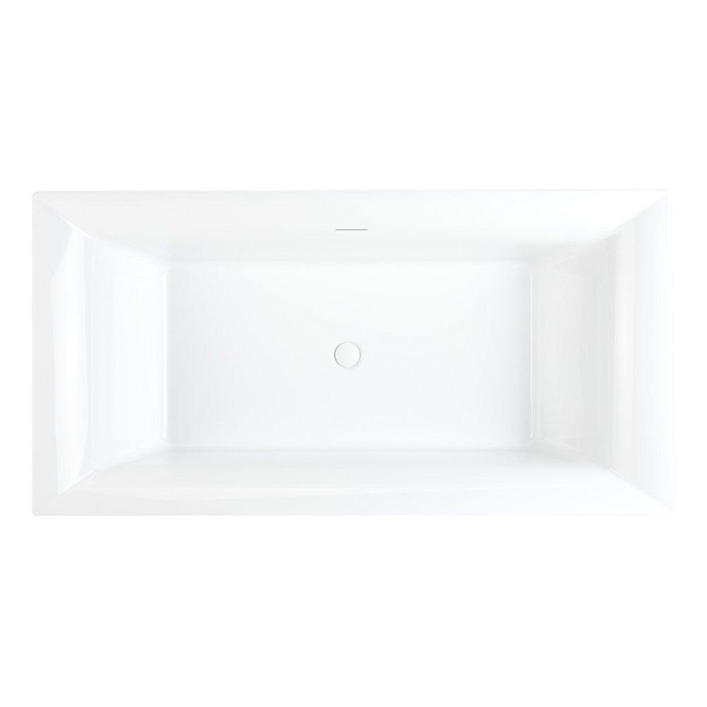 67 in. Freestanding Bathtub in White 