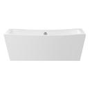 70 x 34 in. Rectangular Freestanding Soaker Bathtub with Center Drain in White 