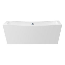 70 x 34 in. Rectangular Freestanding Soaker Bathtub with Center Drain in White
