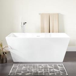 67 x 31-1/2 in. Freestanding Bathtub with Center Drain in White