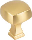 1-1/8 OVERALL LENGTH BRUSHED GOLD SQUARE AUDREY CABINET KNOB 