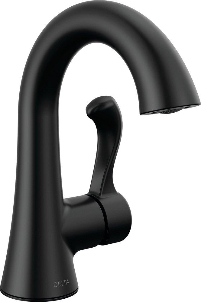 Delta Faucet Matte Black Single Handle Monoblock Bathroom Sink Faucet 