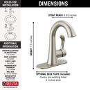 Delta Faucet SpotShield&reg; Brushed Nickel Single Handle Monoblock Bathroom Sink Faucet 