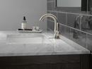 Delta Faucet SpotShield Brushed Nickel Single Handle Monoblock Bathroom Sink Faucet 