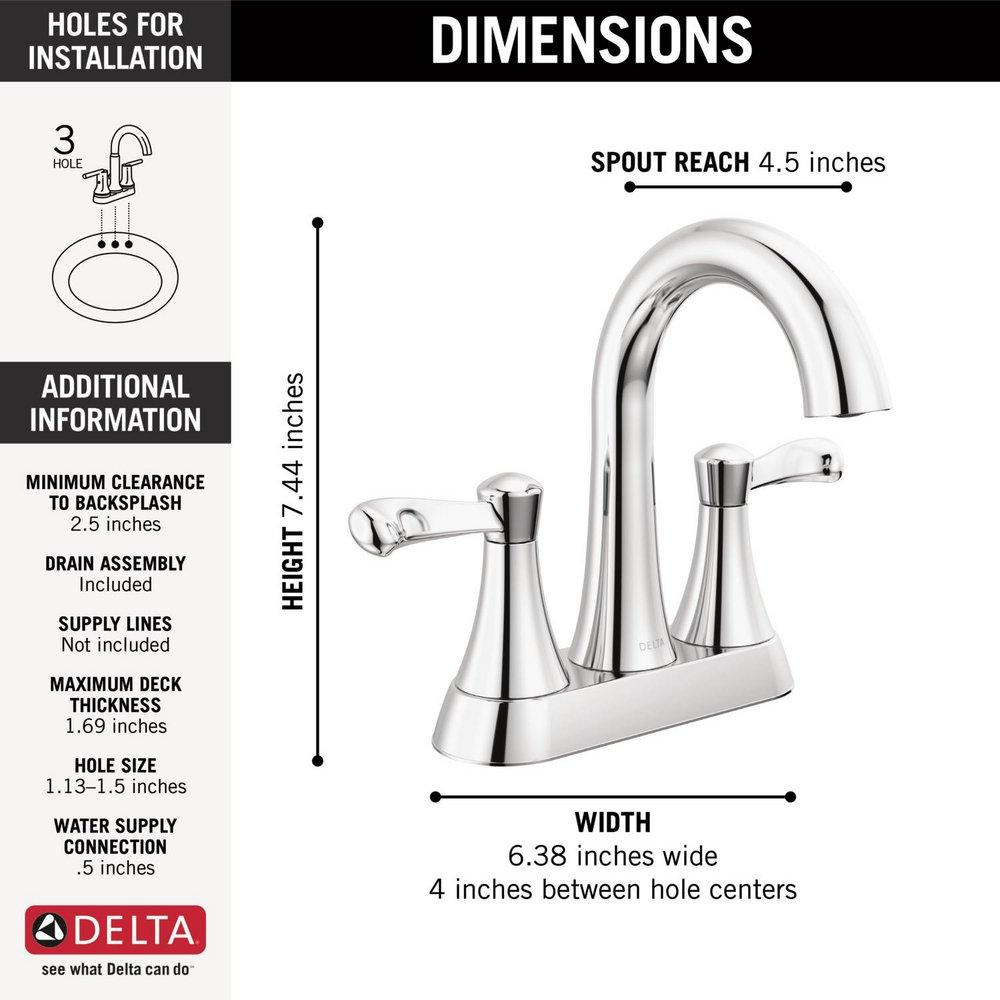 DELTA ESATO: CENTERSET BATHROOM FAUCET 2L 