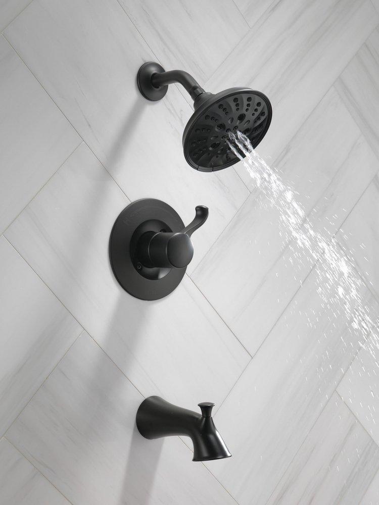 Delta Faucet Matte Black Single Handle Multi Function Bathtub & Shower Faucet 
