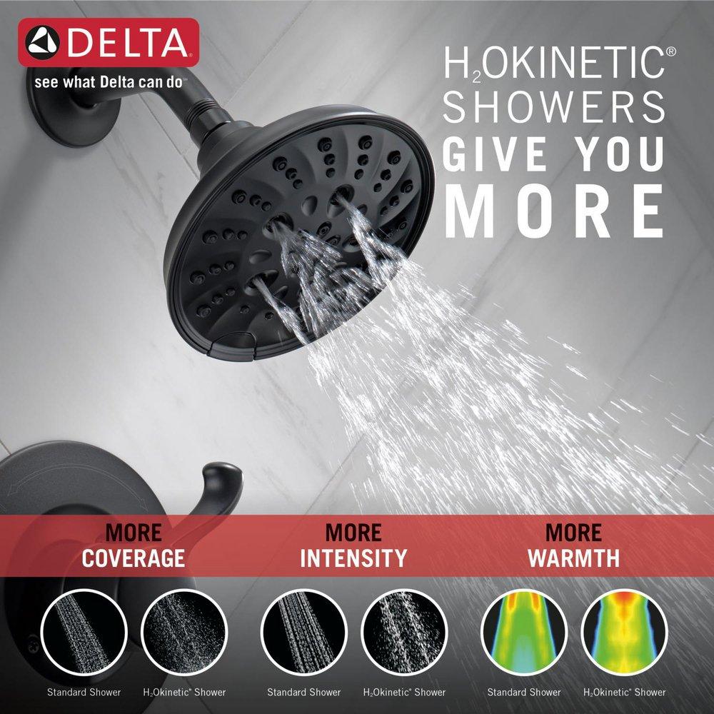 Delta Faucet Matte Black Single Handle Multi Function Bathtub & Shower Faucet 
