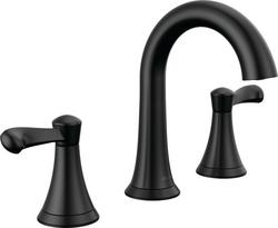 Two Handle Widespread Bathroom Sink Faucet in Matte Black