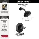 Delta Faucet Matte Black Single Handle Multi Function Shower Faucet 