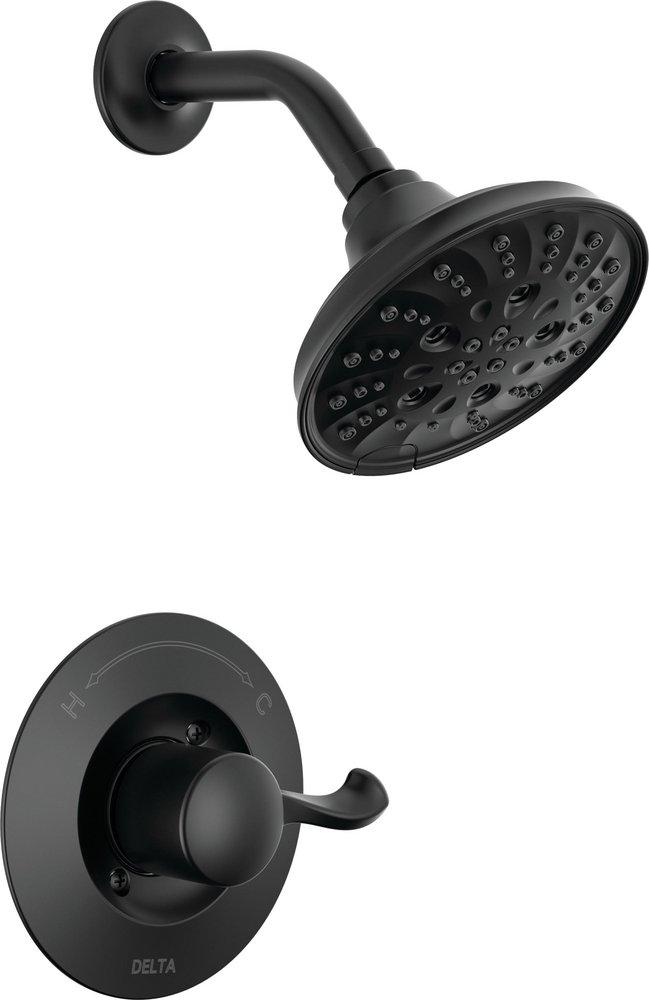 Delta Faucet Matte Black Single Handle Multi Function Shower Faucet 
