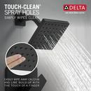 Delta Faucet Matte Black Single Function Full Body Showerhead 