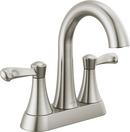 Delta Faucet SpotShield&reg; Brushed Nickel Two Handle Centerset Bathroom Sink Faucet 