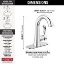 DELTA ESATO: SINGLE-HOLE BATHROOM FAUCET 1L 