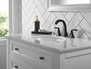 Two Handle Widespread Bathroom Sink Faucet in Matte Black 