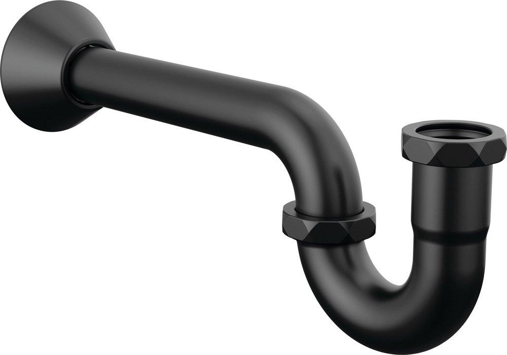 Brizo Matte Black 1-1/4 in. P-Trap in Matte Black 