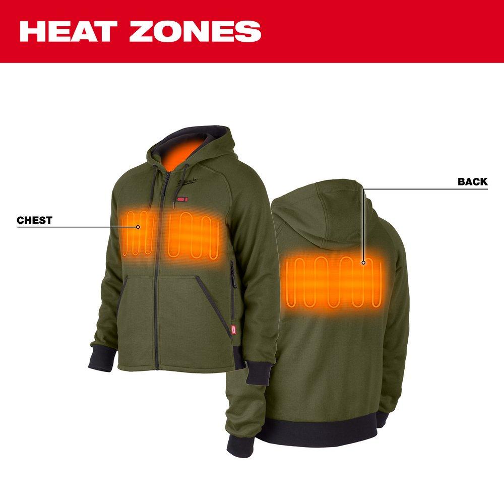 Milwaukee® Green Redlithium™ Polyester Heated Hoodie in Green 