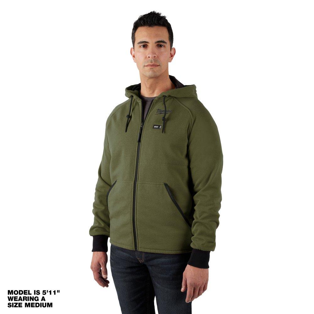 Milwaukee&reg; Green Redlithium&trade; Polyester Heated Hoodie in Green 