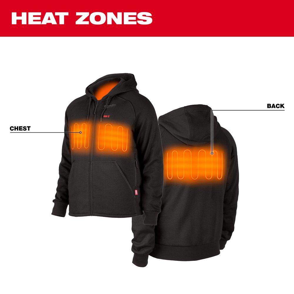 Milwaukee&reg; Black Redlithium&trade; Polyester Heated Hoodie in Black 