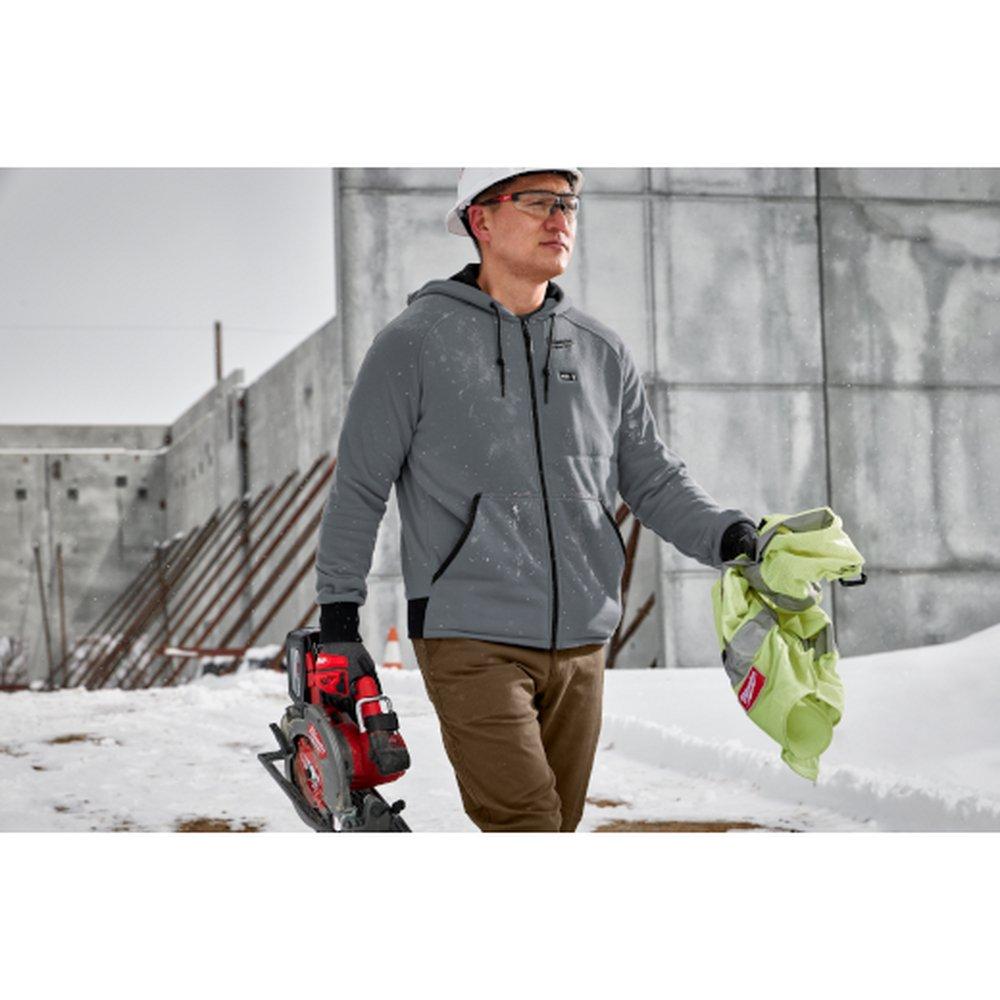 Milwaukee® Grey Lithium-ion Polyester Heated Hoodie Kit in Grey 