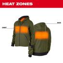 Milwaukee&reg; Green Redlithium&trade; Polyester Heated Hoodie in Green 