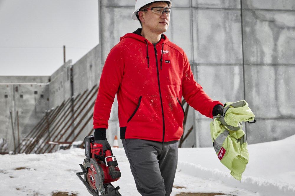 Milwaukee&reg; Red Redlithium&trade; Polyester Heated Hoodie in Red 