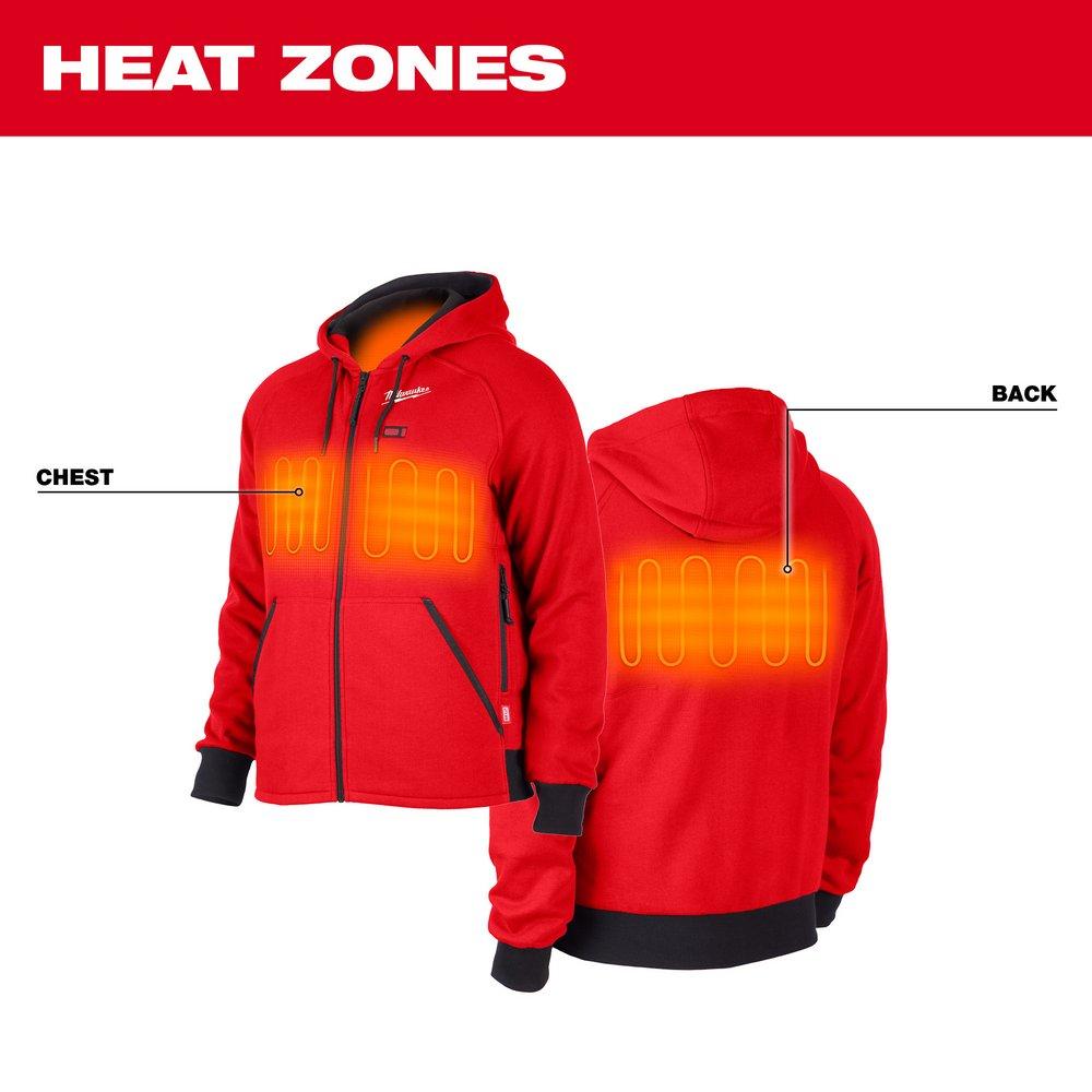 Milwaukee&reg; Red Redlithium&trade; Polyester Heated Hoodie in Red 
