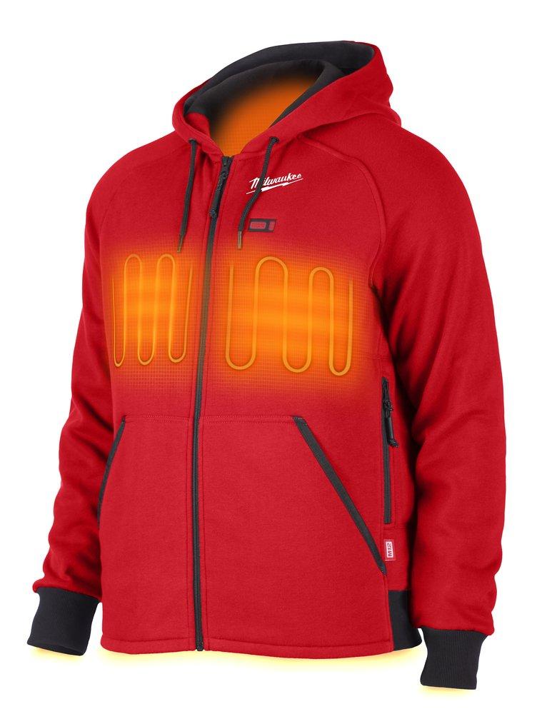 Milwaukee&reg; Red Redlithium&trade; Polyester Heated Hoodie in Red 