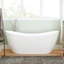 72 x 31 in. Freestanding Bathtub with Center Drain in White