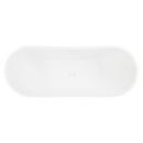 72 x 31 in. Freestanding Bathtub with Center Drain in White 