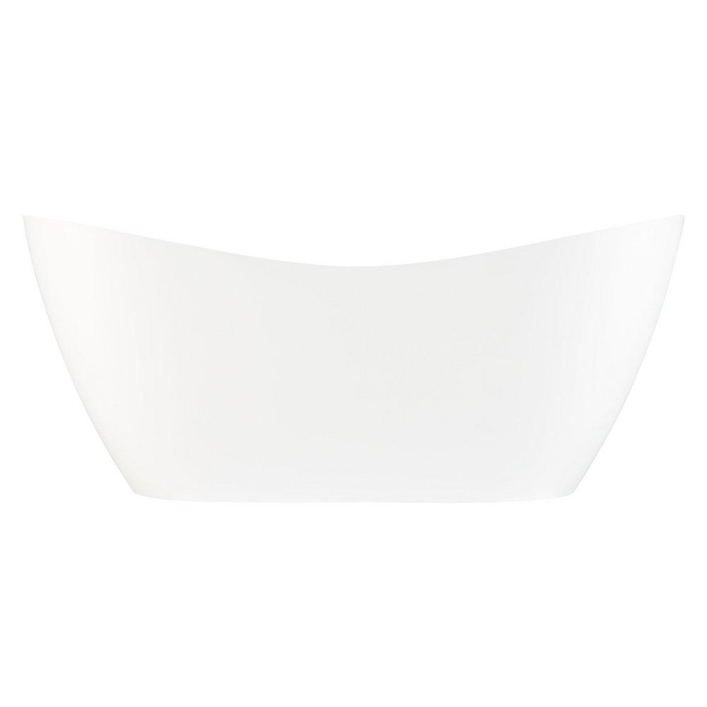 72 x 31 in. Freestanding Bathtub with Center Drain in White 