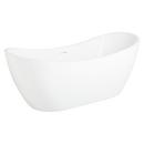 72 x 31 in. Freestanding Bathtub with Center Drain in White 