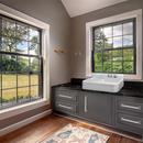 Whitehaus Collection White 41-3/4 x 32 in. 1 Hole Fireclay 2 Bowl Farmhouse Kitchen Sink 