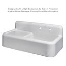 Whitehaus Collection White 41-3/4 x 32 in. 1 Hole Fireclay 2 Bowl Farmhouse Kitchen Sink 
