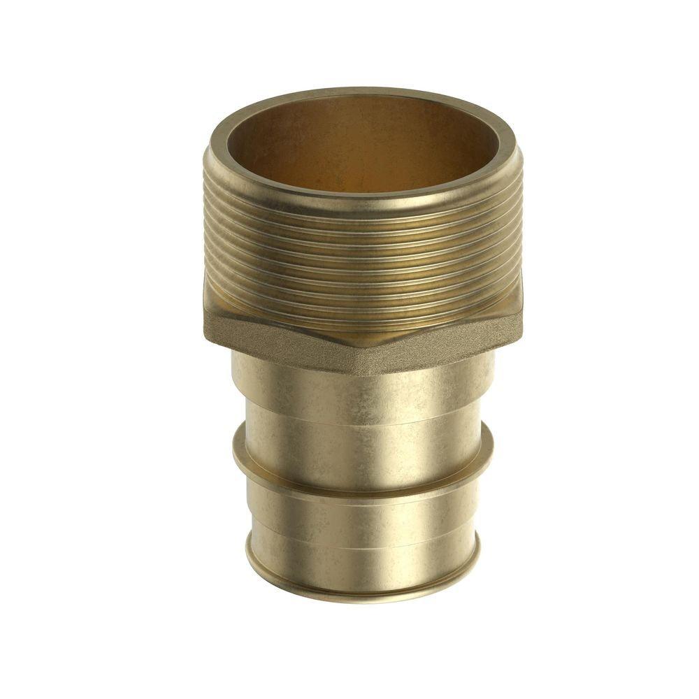 Jones Stephens Brass Brass PEX Expansion x MPT Adapter 