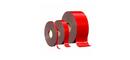 1/2 in. x 72 yd. Grey Double-Sided Foam Tape with Red PE Film Liner