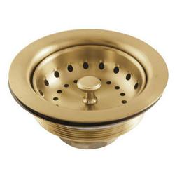 3-1/2 in. Stainless Steel Basket Strainer in Brushed Brass