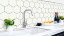 Six3Tile Gloss White 47 x 19 in. Tub & Shower Wall 