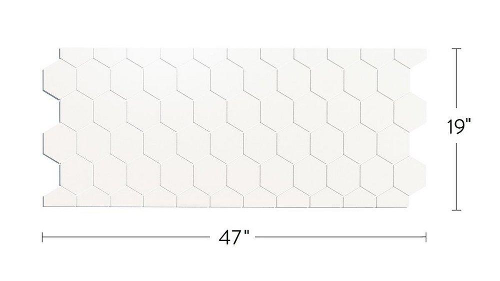 Aleris Gloss White 47 x 19 in. Tub & Shower Wall 