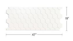 47 x 19 in. Tub & Shower Wall in Gloss White