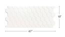 Six3Tile Gloss White 47 x 19 in. Tub & Shower Wall 